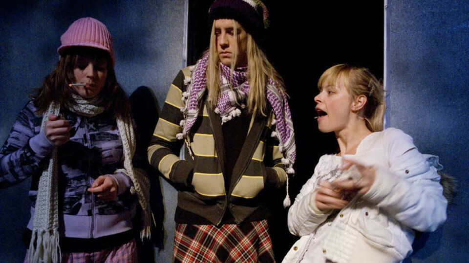 HÖJDARE: Det Norske Teatrets oppsetning av _Få meg på, for faen_ er en to og en halv times lang opptur, mener vår anmelder. Foto: Det Norske Teatret.