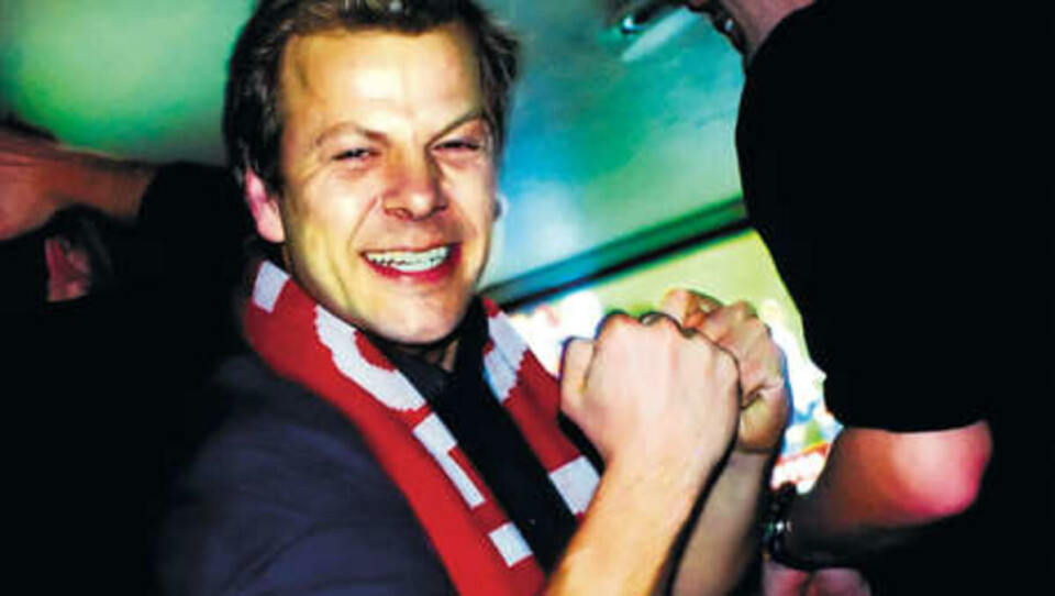 STRÅLER: Kampen mellom Viking og Stabæk er over og Heikki er så glad som bare en bergenser kan være.