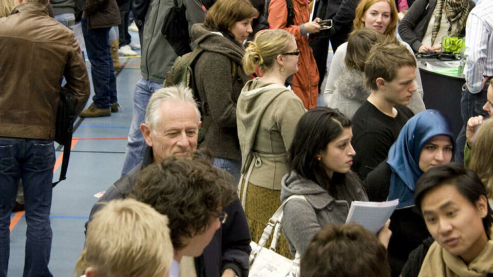 TRANGT I GYMSALEN: Tusenvis av studenter fant veien til Arbeidslivsdagen på UiO sist uke.