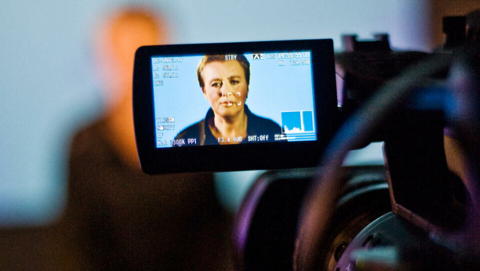 BRUKSENDRING: Med Anne i sentrum blir USIT-studioet i Informatikkbygget gjort om til talkshowstudio.