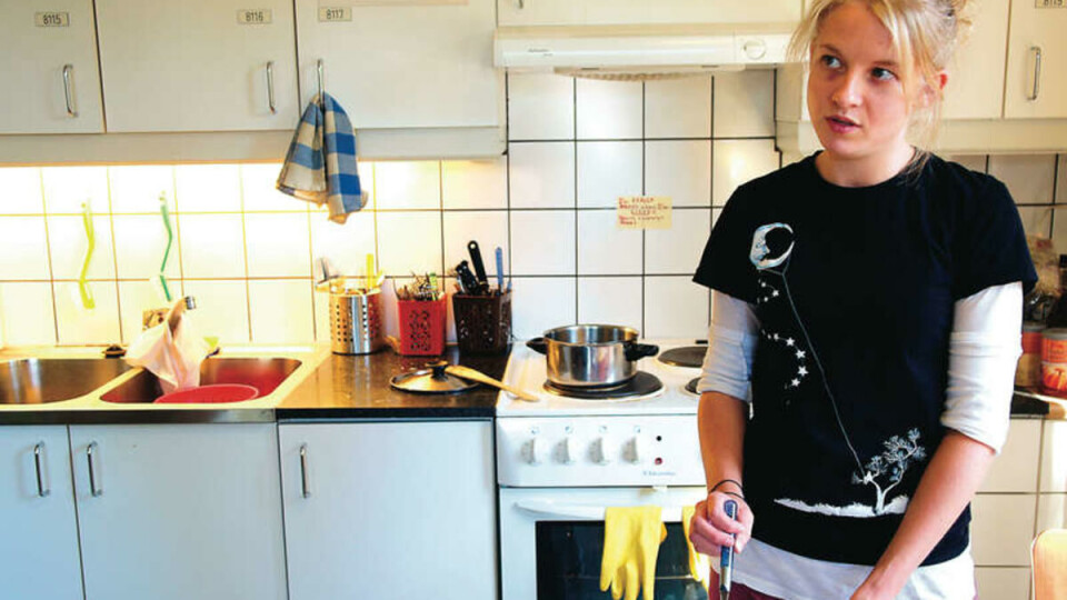 FORNØYD: Amerikanske Cristine Delaney er en av flere som har benyttet seg av Studentsamskipnadens boliggaranti for internasjonale studenter.