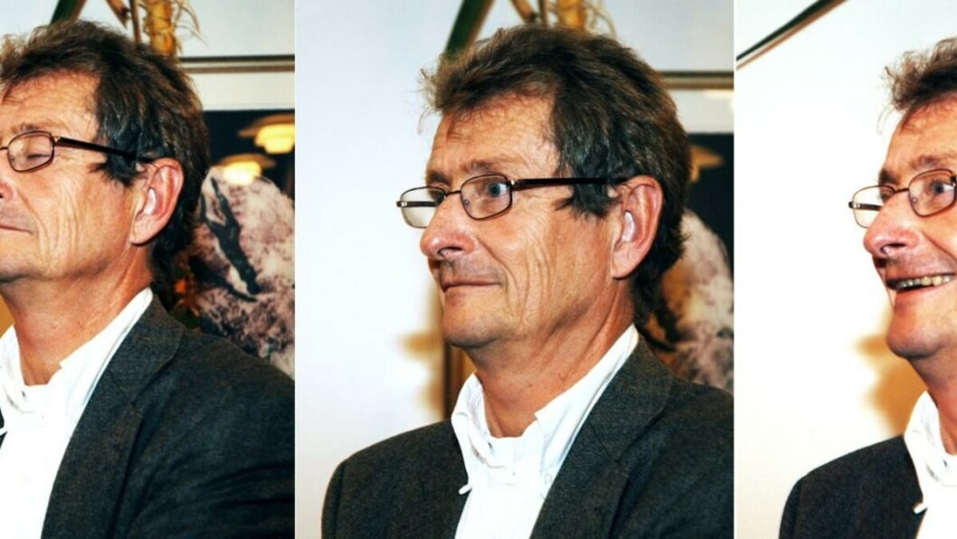 GLAD: Geir Ellingrud idet får vite at han blir Universitetets nye rektor. GLAD: Geir Ellingrud idet får vite at han blir Universitetets nye rektor.