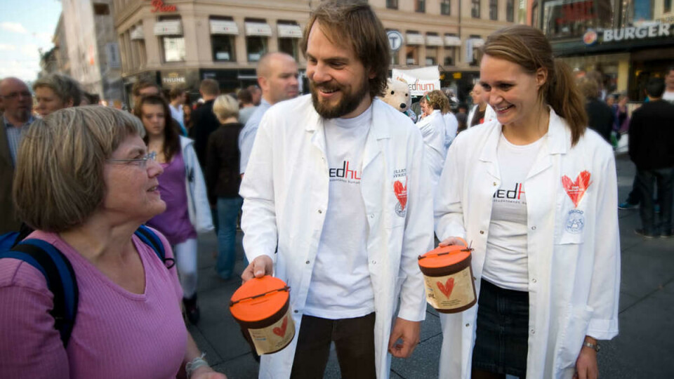 SAMLER INN: I år håper Medhum å fylle bøssene med to millioner kroner.