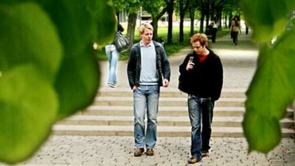 BEKYMRET: Universitetsstyrerepresentant Torkel Nybakk Kvaal og leder for studentutvalget ved Det samfunnsvitenskapelige fakultet, Heine Skipenes, er redde for at NOKUT ikke får nok innsyn i studentenes perspektiver.