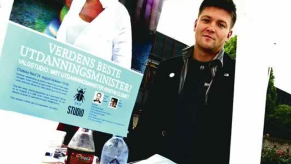 RIV TAKET! Leder i Den Konservative Studentforening DKSF, Krister Øie Braute, vil at studenter skal motta stipend samme hvor mye de tjener utenom studiene.