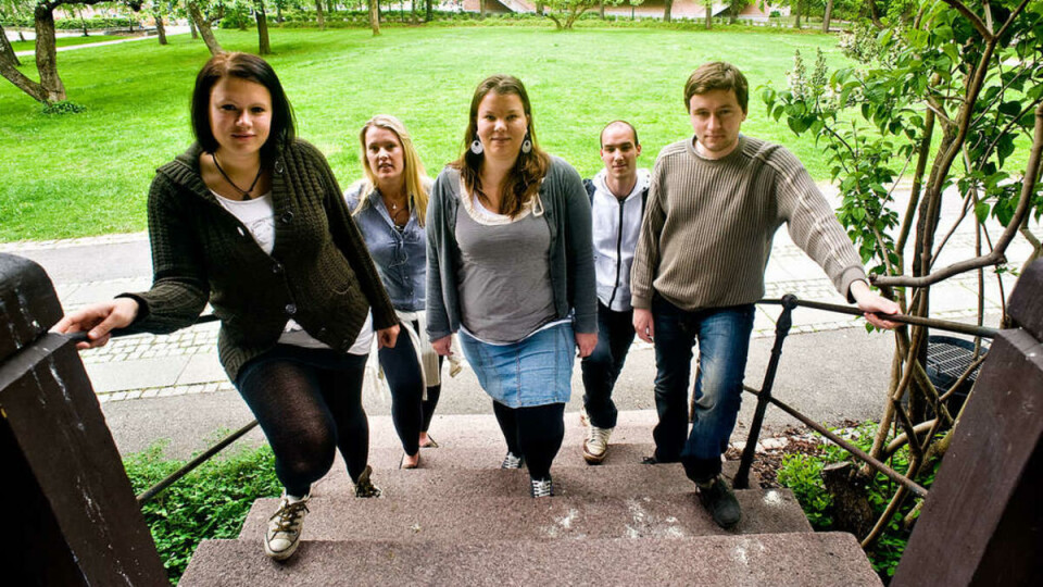 NY GIV: Dette er dine talspersoner det neste året. Fra venstre: Julie Ness, Mari Olsen Mamre, Mari Helen Varøy, Kim Kantardijev og Anders Rindal.