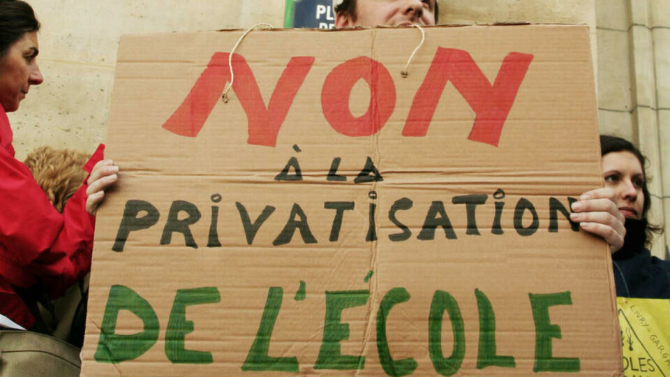 FOR FRIHET: Og mot privatisering av skolen.