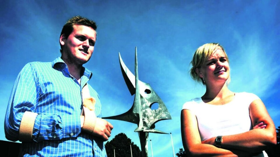 OPTIMISTISKE: StL-leder Øivind Svelle og NSU-leder Ingvild Reymert ser lyst på sammenslåingen. (Foto: Stéphane Lelarge)