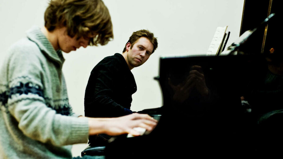KONSENTRASJON: Ole Christian Haagenrud var en av de heldige pianostudentene som fikk innspill fra Andsnes. Her ved Chopins Ballade nr. 1.