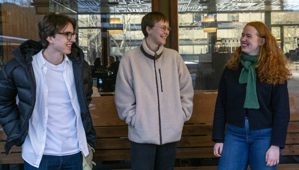 Ettertraktet: Hauk Kramer Tunby (22), Eva Fougner (23) og Tiril Schei Hansen (24) tror de vil bli mer ettertraktet av arbeidsgivere etter språkstudiet.
