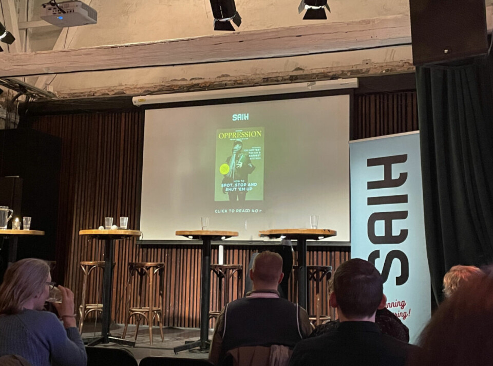 SAIH event at Kulturhuset in Oslo: Activism Under Attack, presentation of SAIH’s new annual report on oppression of student activism. March 21, 2023.
