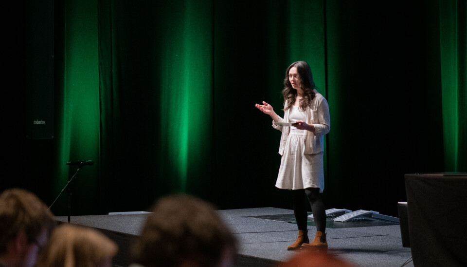 Marika Marie Godal Dam på NSO sitt landsmøte april 2023.