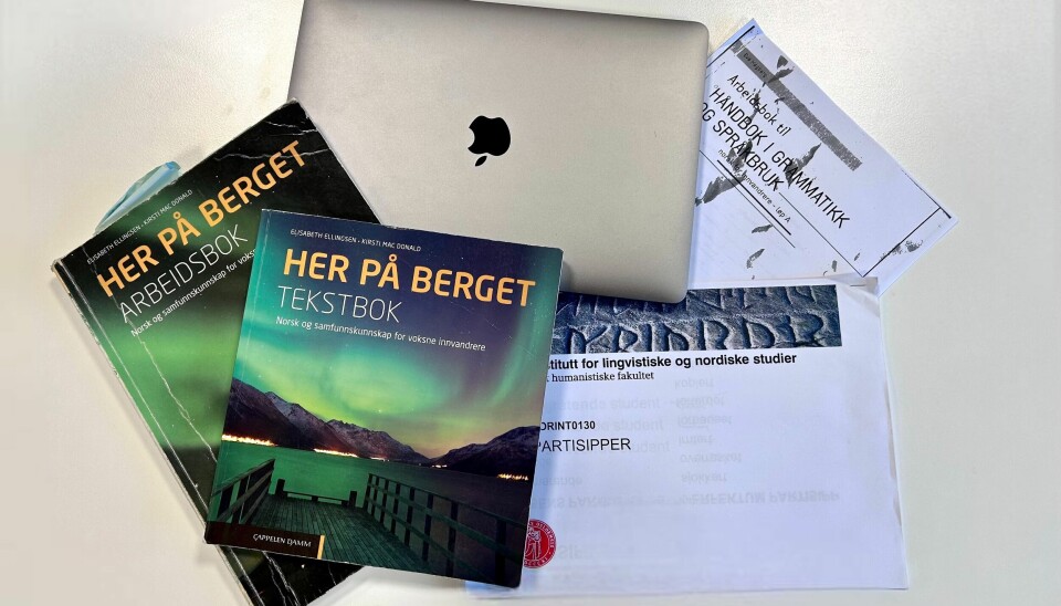 Her på berget — the main course book at NORINT0130, UiO's Level 3 in Norwegian course.