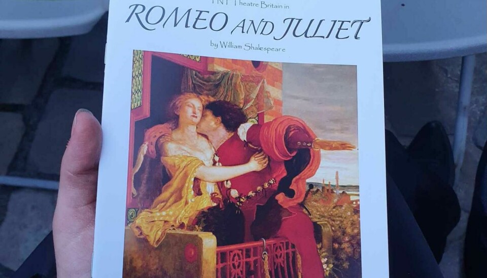 Program for TNT’s production of Romeo and Juliet.