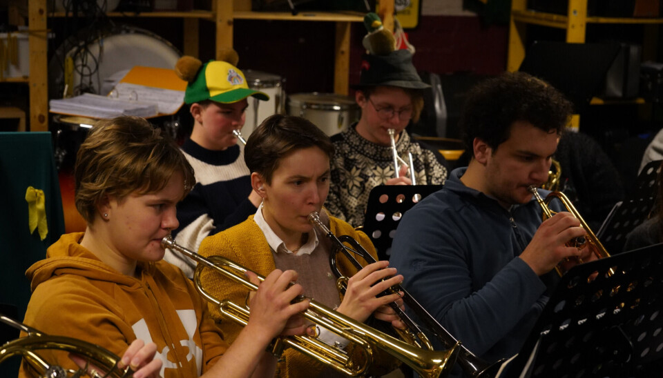 Some of the trumpets’ player during rehearsals of Student Orchestra Biørneblæs.