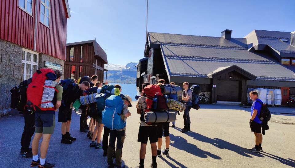 Students on a cabin trip.