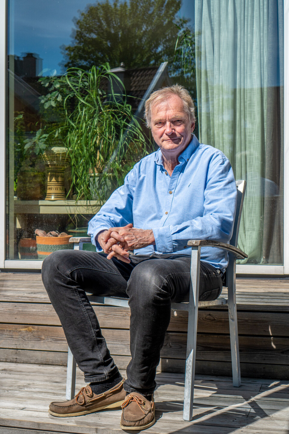 Hjemme: – Man må leve der man er, sier Fosse. Han har blitt vant til å reise frem og tilbake.