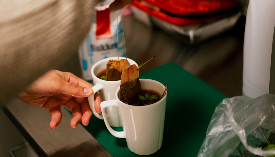 TEA?: Despite a chaotic past, Abuselmiya’s current living situation resembles that of most Norwegian students. He prepares tea in his student apartment.