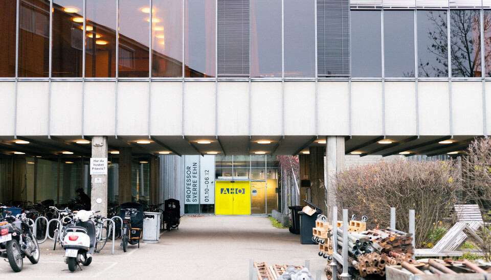 ÅSTED: Det var på Arkitektur- og designhøgskolen i Oslo (AHO) at innbruddet skjedde.