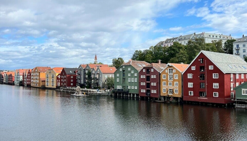 Norwegian colours on display in Trondheim.