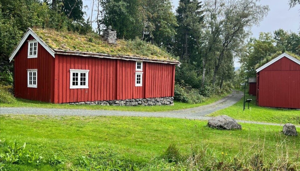 A typical red house.