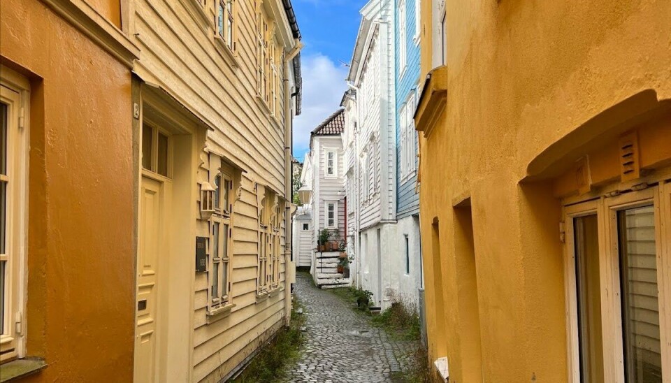 Yellow houses in Bergen.