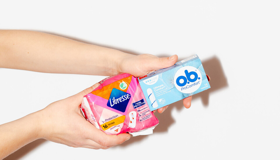 Some of the most used period products.