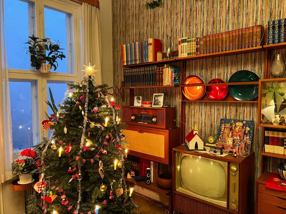 Living room in 1965. Norsk Folkemuseum.