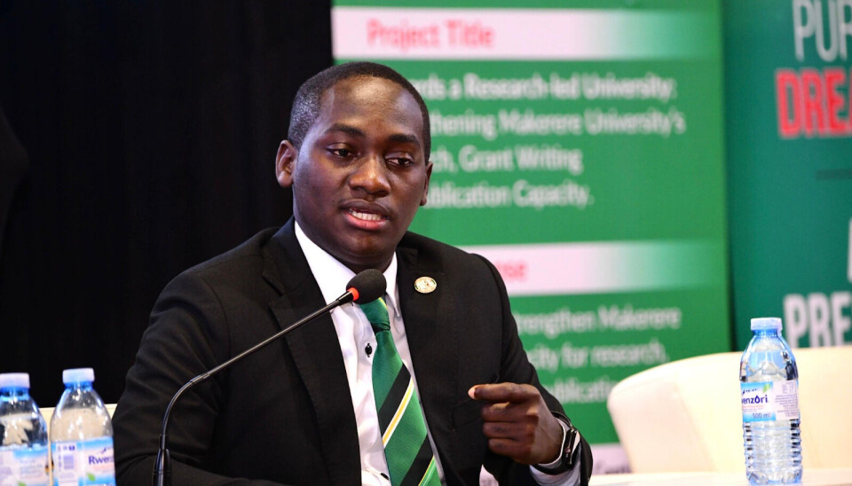 STUDENTLEDER: Vincent Nsamba Lubega er studentenes øverste leder ved Makerere University.
