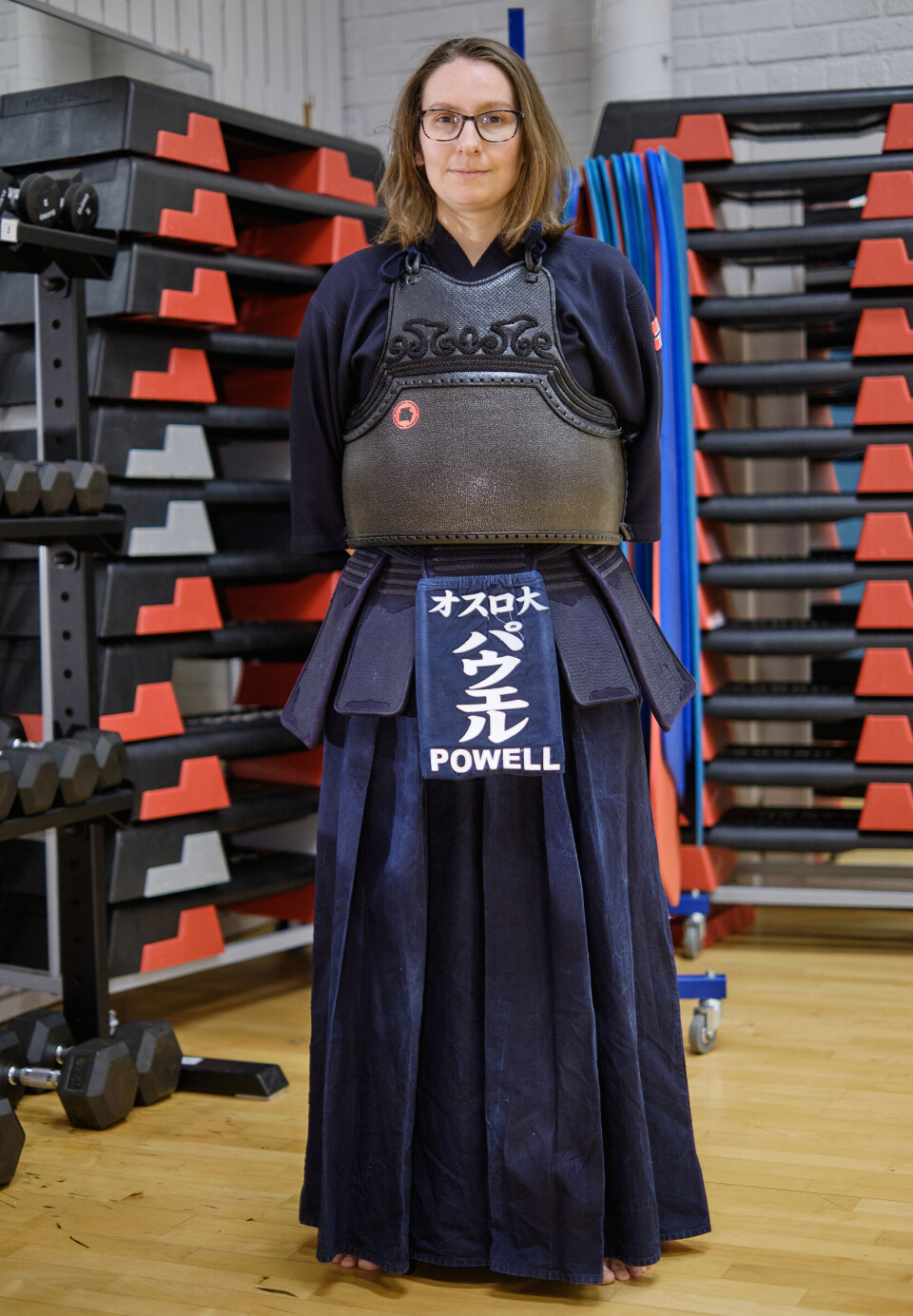 RUSTET: Leder for OSI Kendo Alice Powell (33) i en Kendo-rustning.