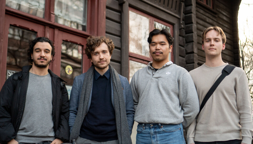 UTFORDRERNE: Fra venstre Jihad Al-Mahdi (Solidaritetslista), Herman Tinius Lauenborg Winter (Moderat liste), Ludwig von Hohenstraufen (Unilista) og Viktor Bratberg (Lista).