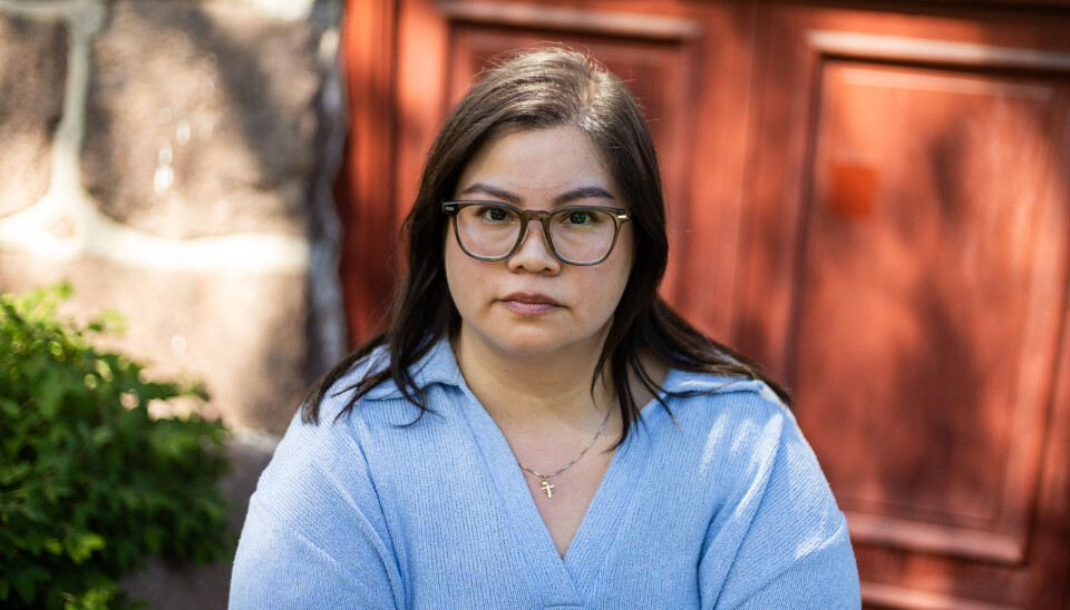 KRITISK: Nicole Becerra Vivanco, leder av SAIH Blindern utenfor Villa Eika. Hun mener at UiOs nye retningslinjer er for kompliserte.
