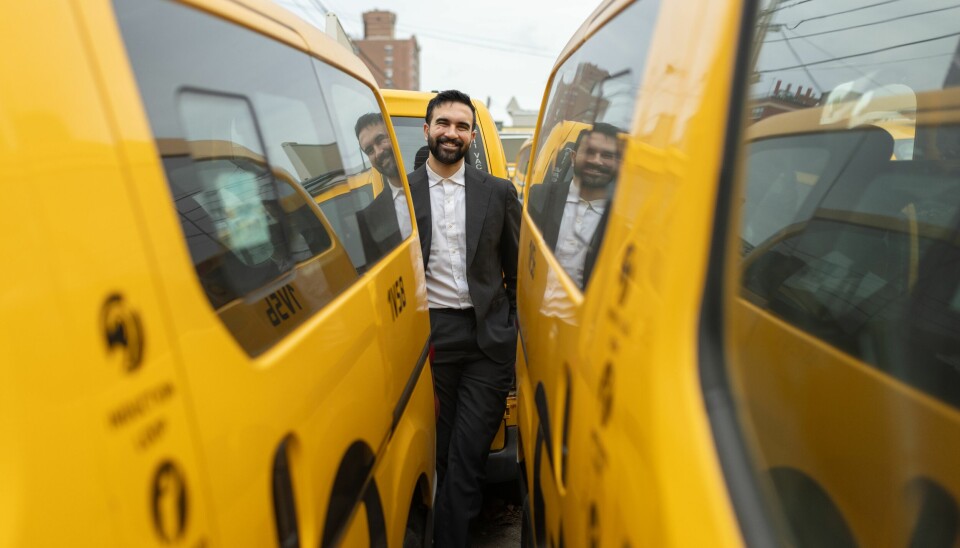 FØRERSETET: Før Mamdani ble politiker støttet han New Yorks taxisjåfører i streik.