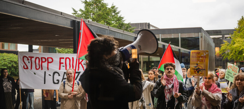 Palestinauka åpnet med amper stemning mot Kongsbergruppen-stand