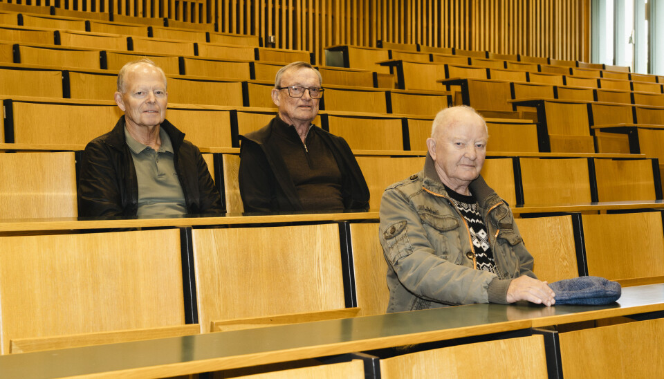 SAMLES RUNDT HISTORIEFAGET: Dag, Karsten og Øyvind på historieforelesning på Blindern.