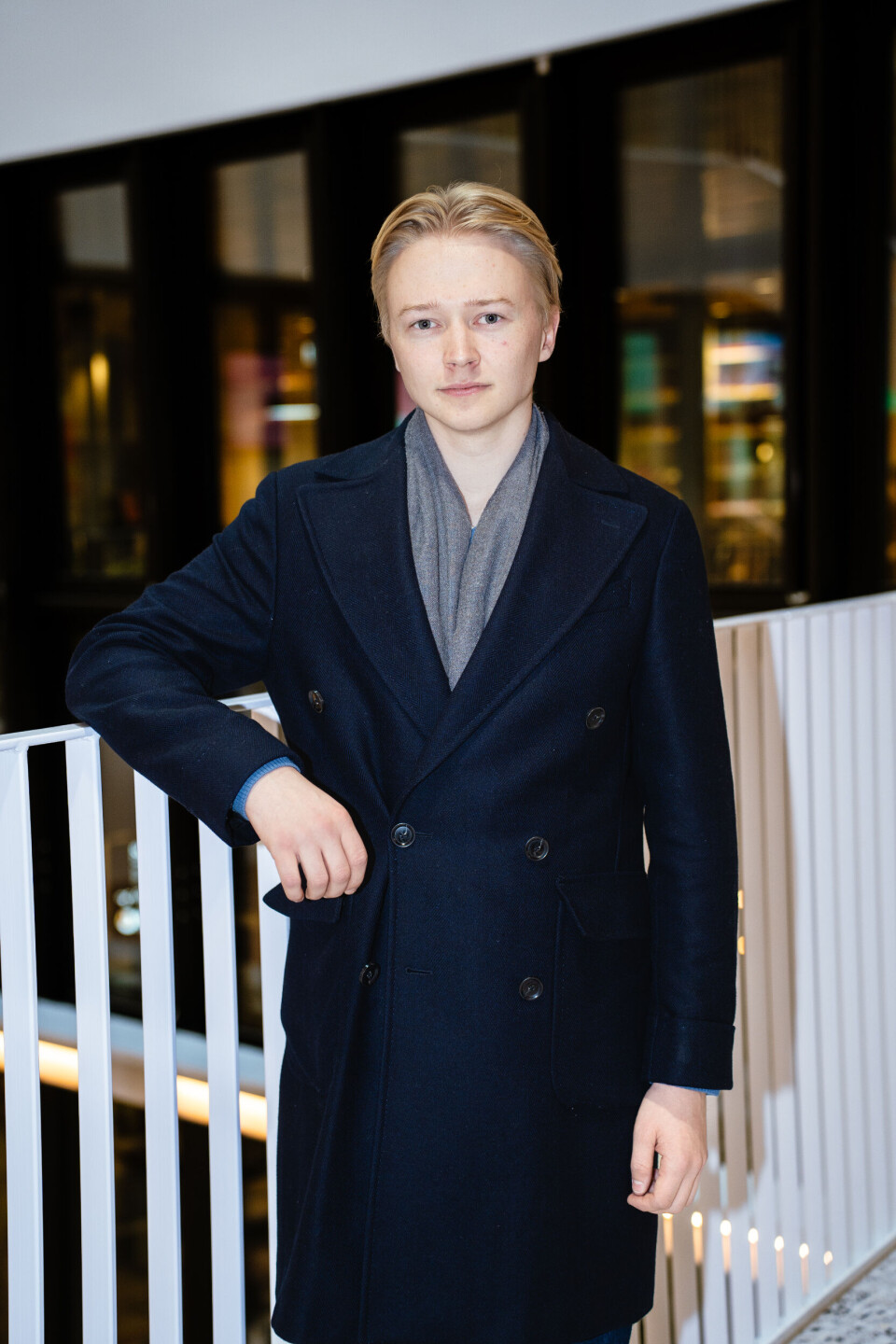 Positiv til opptak: Student Nils Jørund Lieberg Stieng (21) kom rett fra forelesning selv om den ble tatt opp.